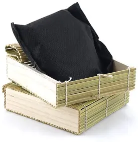 Bamboo Charcoal Odor Absorber Bag in Decorative 6" x 6" x 1.75" Box