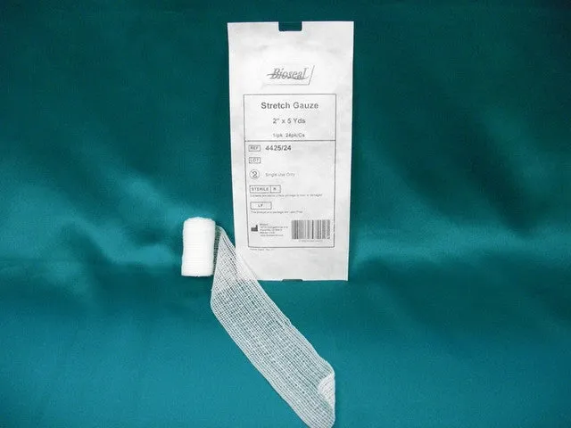 BIOSEAL STRETCH GAUZE. STRETCH GAUZE, 4" X 5 YDS, STERILE, 1/PK, 24 PK/CS. , CASE