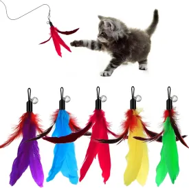 Cat Wand Refills, Wand Replacements, Cat Feather Toys Attachments for All Cats