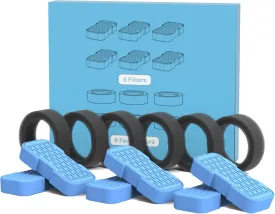 Cat Water Fountain Filters Replacement: 6 Carbon Filters   6 Sponge Filters - Pet fountain with filter for keeping water fresh and clean, for 2L Cat Fountain H3 GOOSTOO