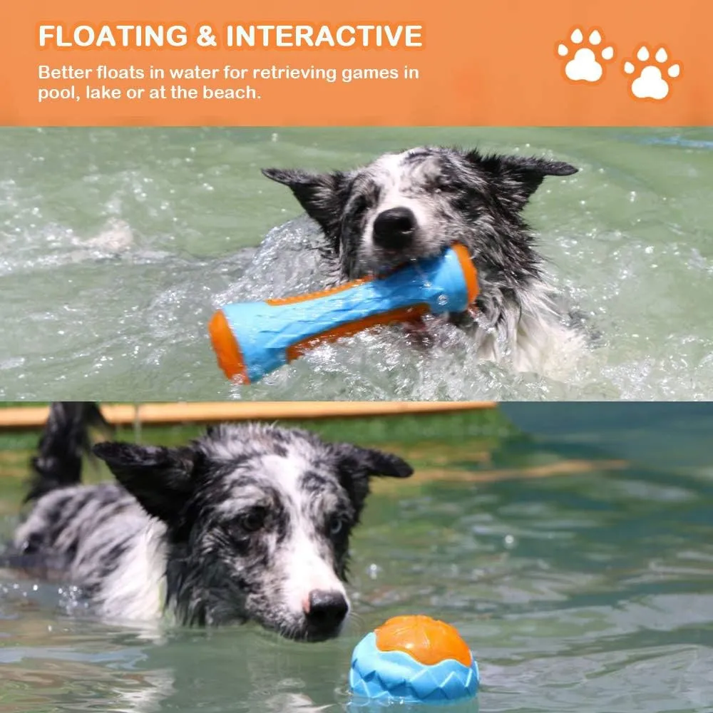 Dog Squeaky Toys, Pool & Beach Toys for Interactive Fetch & Play, TPR