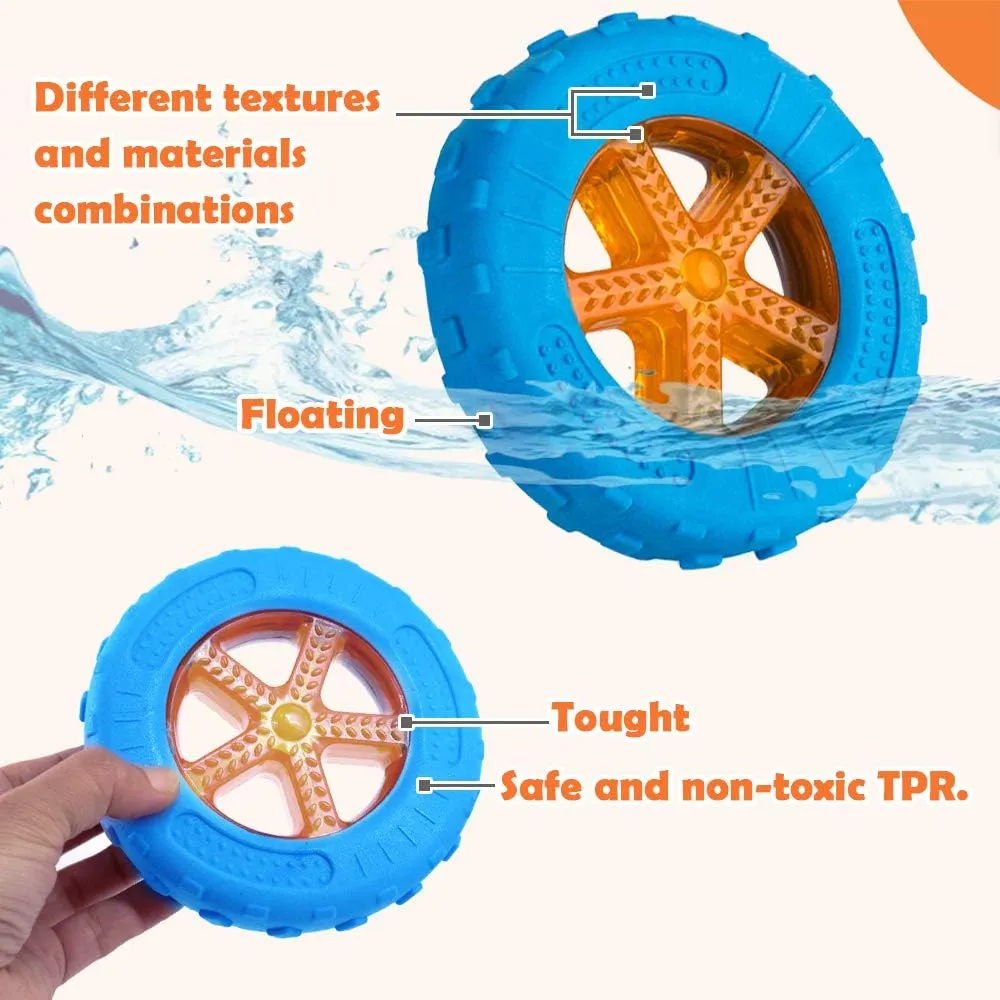Dog Squeaky Toys, Pool & Beach Toys for Interactive Fetch & Play, TPR