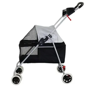 Double Dog Stroller Dog Stroller Pet Buggy Disabled Dog Pushchair 2 Front Swivel Wheels & Rear Brake 360 Rotation Front Wheel Max Loading 20kg