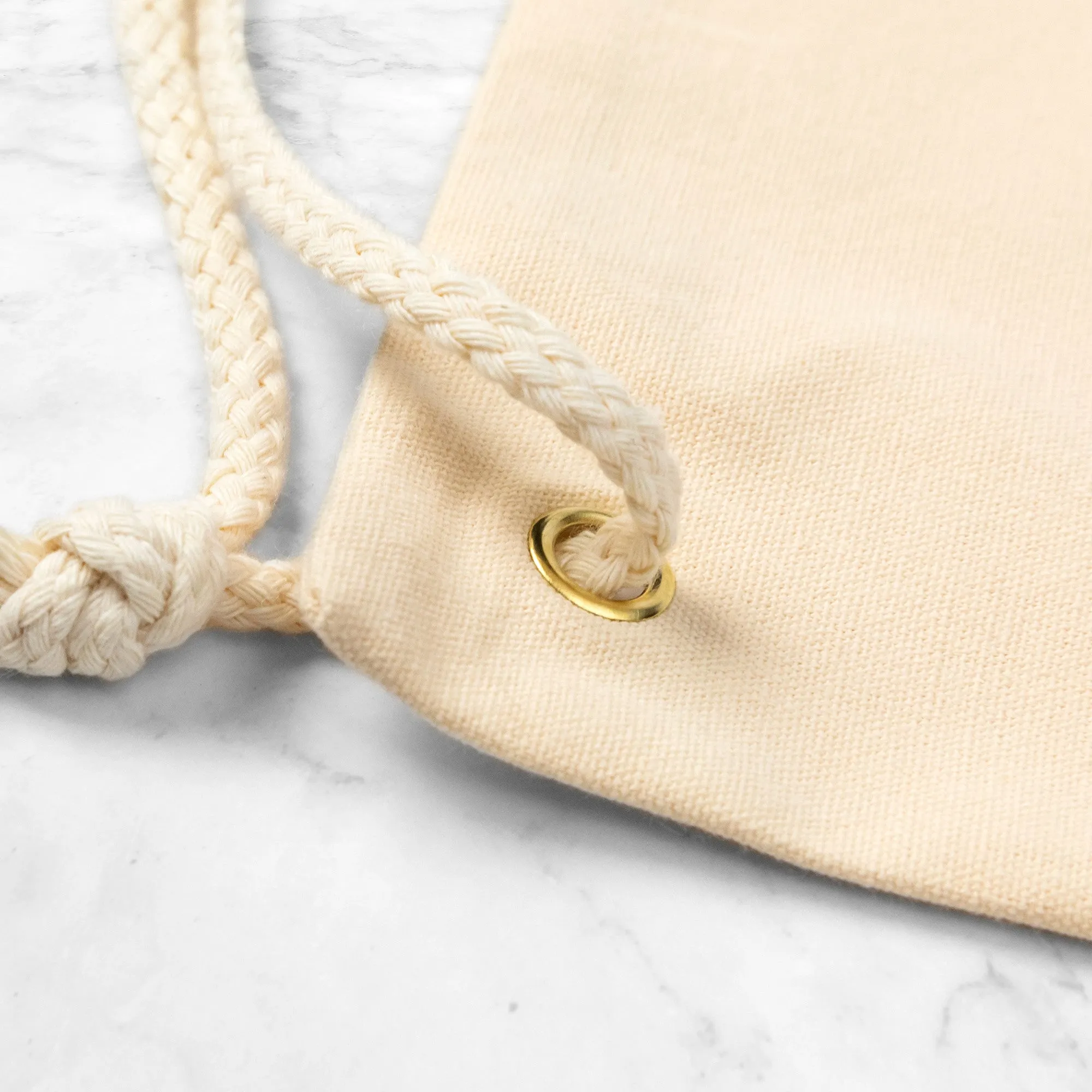 EASILY DISTRACTED BY GOATS Drawstring Canvas Backpack