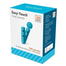 Easy Touch Twist Lancets 30 Gauge - 100 Ct