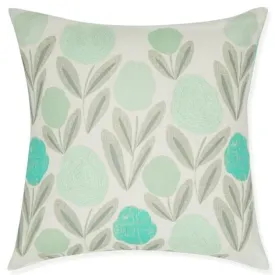 Editions Serena Aqua Embroidered Cushion