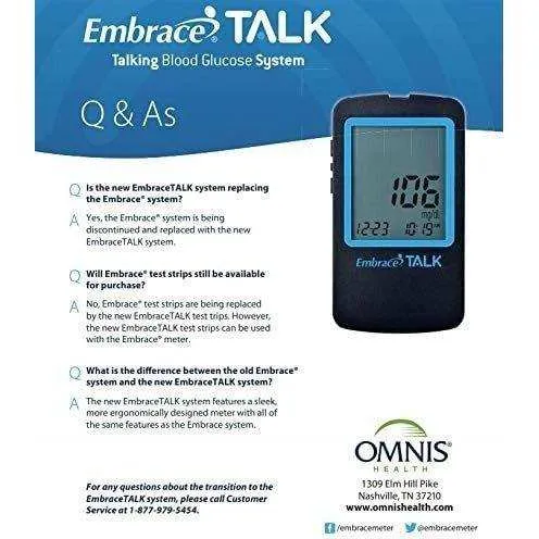Embrace TALK Blood Glucose Meter Kit