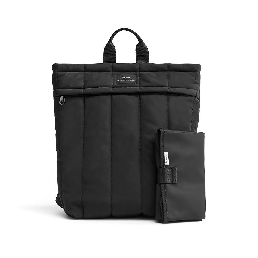 Finnson RAE Eco Changing Backpack with Changing Mat - Black