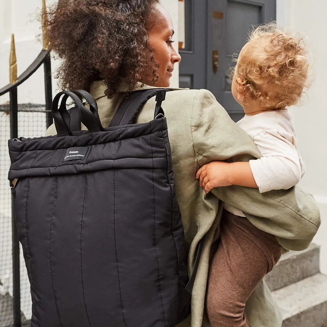 Finnson RAE Eco Changing Backpack with Changing Mat - Black