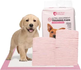 FPN Pink Puppy Pee Pads for Dogs 18x24 Inches, Pack of 50 | Extra Absorbent | Heavy Duty Dog Pads | Pet Toilet Training Pads, Lavender Scented