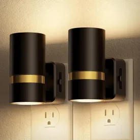 Fulighture Night Light, Night Lights Plug into Wall, Adjustable Nightlight Brightness 0-100LM, Dusk to Dawn Sensor Soft White Dimmable Night Lights for Adults Hallway Bedroom Stairway, 2 Pack