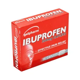 Galpharm Ibuprofen 200mg Caplets 16 per pack (A)