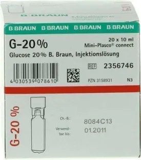 GLUCOSE 20% B.Braun Mini Solution for injection 20X10 ml
