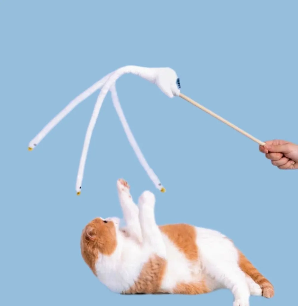 Goose Shaped Cat Stick Toy Cat Toy