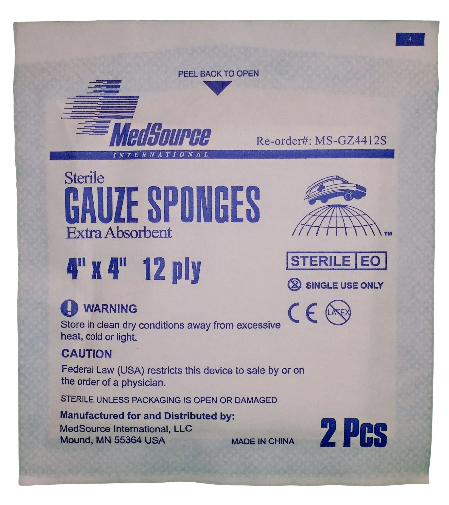 MTR 2 X 2 Gauze Pads