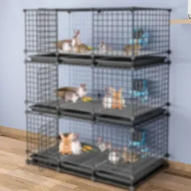 Multi-Layer Breeding Bunny Cage, Rabbit Hutch Indoor, Small Animal Outdoor Pet Cage, Ferret Cage, Removable Pull Out Tray (Size : 111 x 39 x 142cm)