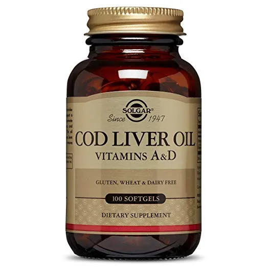 Norwegian Cod Liver Oil (Vitamin & D Supplement) 100 Softgels
