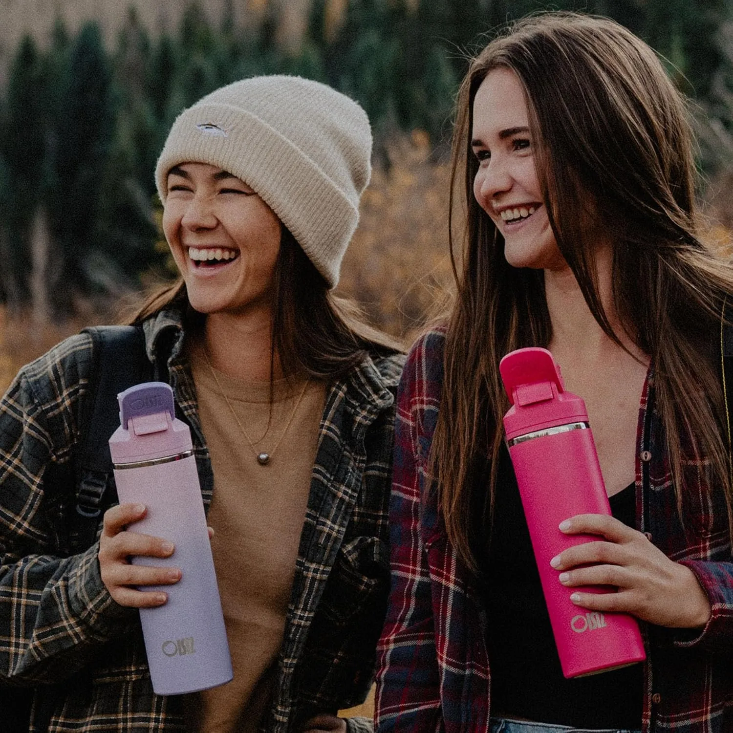 OISIZ Insulated Water Bottle 24 oz with 2-in-1 Straw and Swig Lid, Leakproof and BPA Free, Keep Cold 24H, Vacuum Stainless Steel Water Bottle for School, Travel and Sports, All Dishwasher Safe