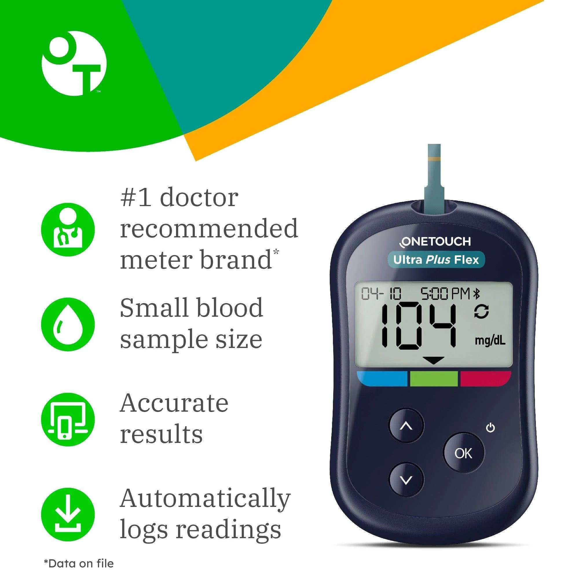 OneTouch Ultra Plus Flex Blood Glucose Monitoring System Kit