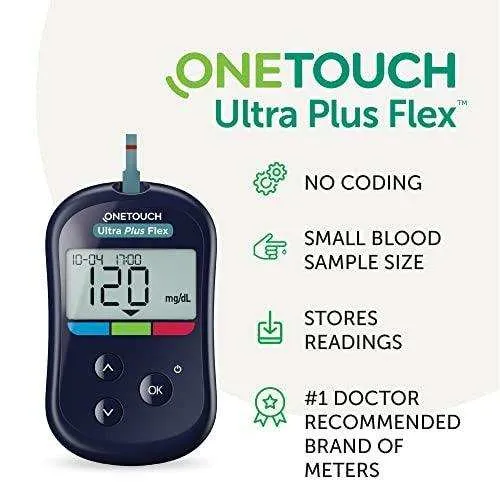 OneTouch Ultra Plus Flex Blood Glucose Monitoring System Kit