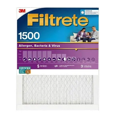 Open Box - Filtrete 16x25x1 2pk Allergen Bacteria and Virus Air Filter 1500 MPR