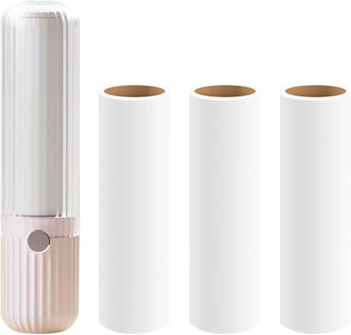 Pink Lint Roller with 120 Sticky Sheet, Mini Lint Rollers for Pet Hair Extra Sticky, Portable Lint Roller for Pet Hair, Clothing, Furniture, Travelling Use, 1 Handle 3 Roller Refills
