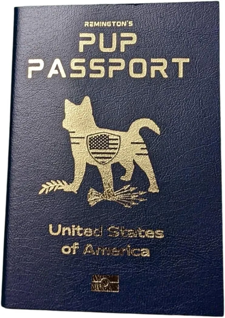 Pup Memory Passport - Dog Travel Scrapbook - Puppy Display Album - Pet Passport