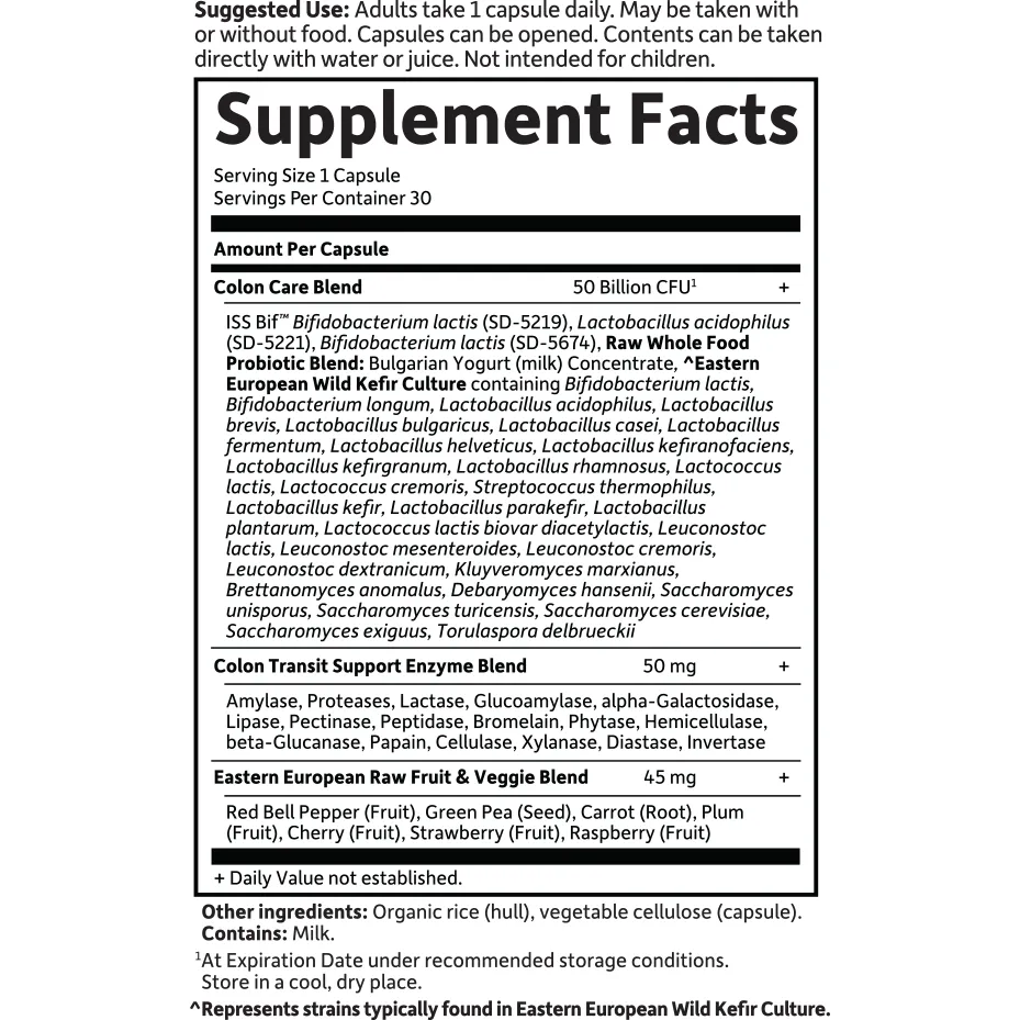 Raw Probiotics Colon Care ST 30 vegcaps by Garden Of Life