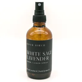 River Birch White Sage   Lavender Linen and Room Spray | Home Fragrance | 4 oz Glass Amber Bottle | Luxury Signature Scent | Handmade in Texas