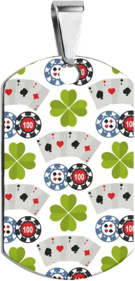Roulette Slot Poker Casino Game Pet ID Tags Personalized Stainless Steel Dog and Cat Tags Cute Collar Tag Dog Tags