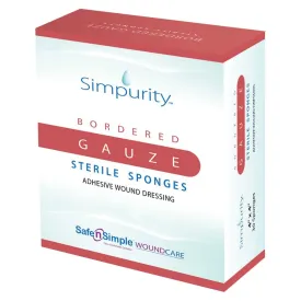 Safe n' Simple Simpurity™ Bordered Gauze Sponge, Sterile, 6" x 6.75"