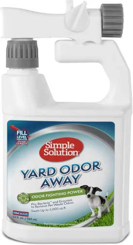 Simple Solution Yard Odor Eliminator Spray, Yard Odor Spray, Deodorizer for Outdoor Surfaces, Outdoor Odor Eliminator, Enzyme Cleaner, 32 oz