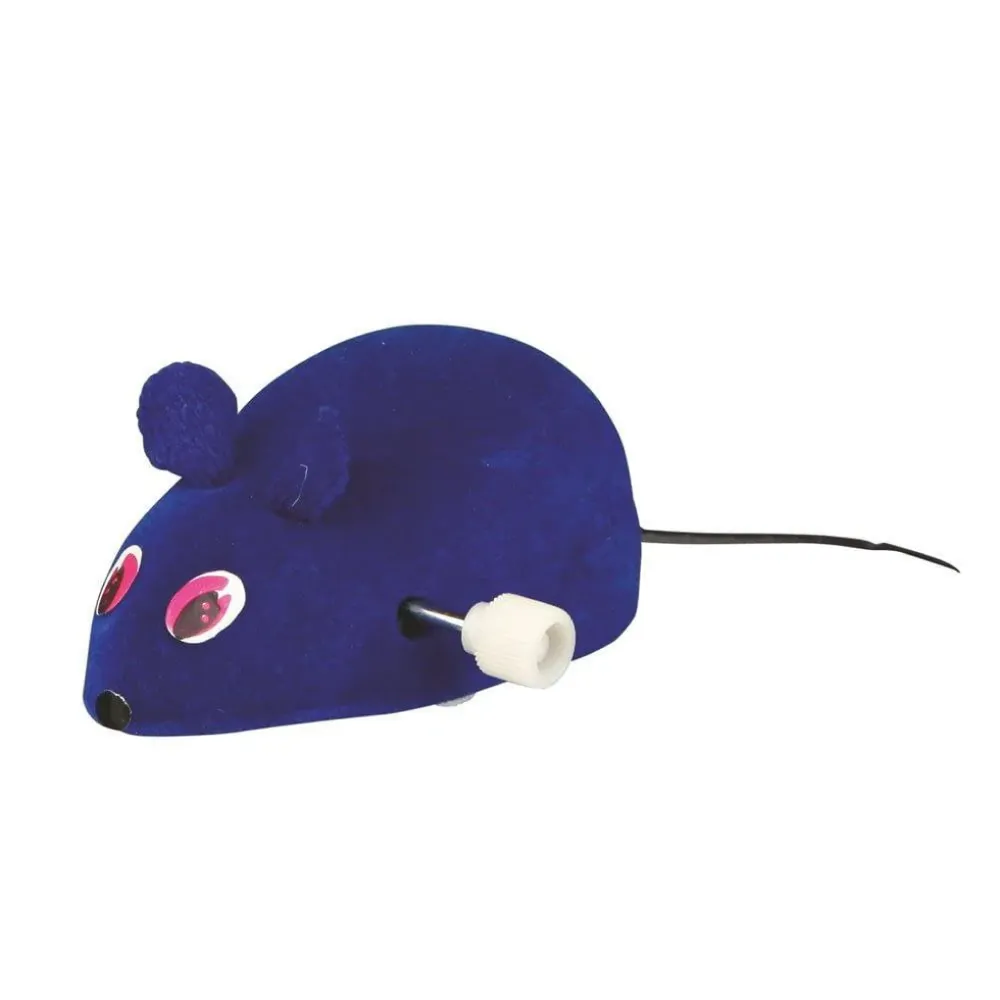 Trixie Wind Up Mouse Toy and Fofos Scandi Beetle with Wooden Stick Toy for Cats Combo